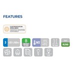 Βιτρίνα συντήρησης DC 1050C με πλήρη γυάλινη μπροστινή όψη και μετώπη 1050lt